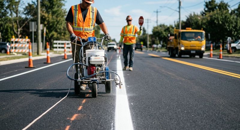 Commercial Asphalt Painting in Houston, TX